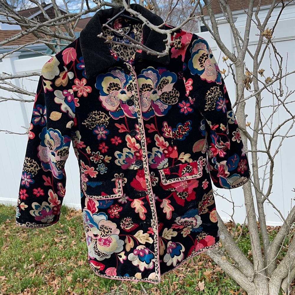Floral Velvet Coat